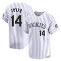 Rebec C.Rockies #14 Ezequiel Tovar Player White Limited Home Stitched Jerseys