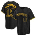Rebec C.Rockies #15 Hunter Goodman Player Black Snake Skin City Home Game Stitched Jerseys