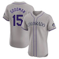 Rebec C.Rockies #15 Hunter Goodman Player Gray Limited Elite Home Stitched Jerseys