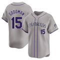 Rebec C.Rockies #15 Hunter Goodman Player Gray Limited Home Stitched Jerseys