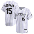 Rebec C.Rockies #15 Hunter Goodman Player White Limited Home Stitched Jerseys