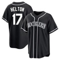 Rebec C.Rockies #17 Todd Helton Player Black Fashion Out Home Game Stitched Jerseys