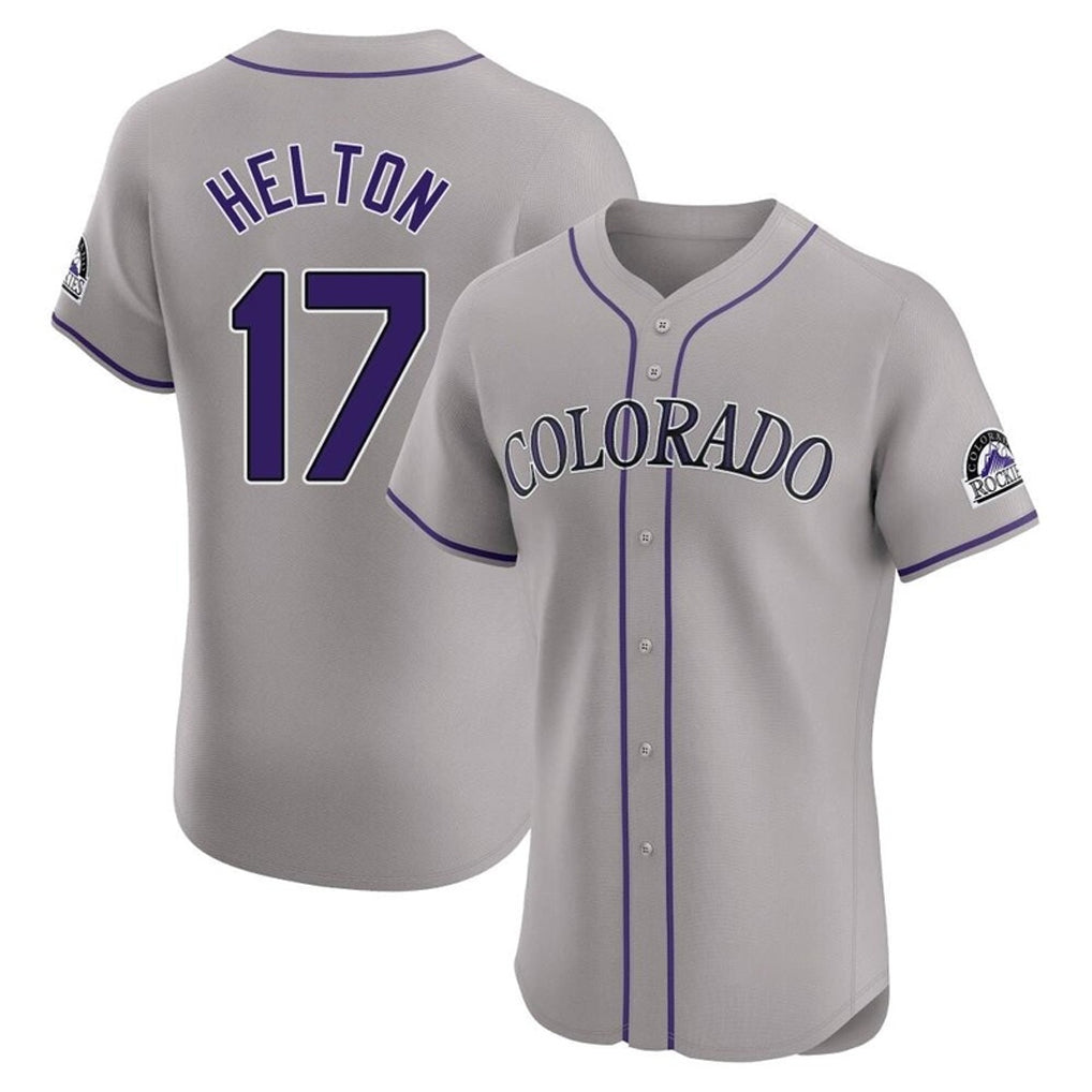 Rebec C.Rockies #17 Todd Helton Player Gray Limited Elite Home Stitched Jerseys