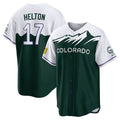 Rebec C.Rockies #17 Todd Helton Player Green City Connect Home Game Stitched Jerseys