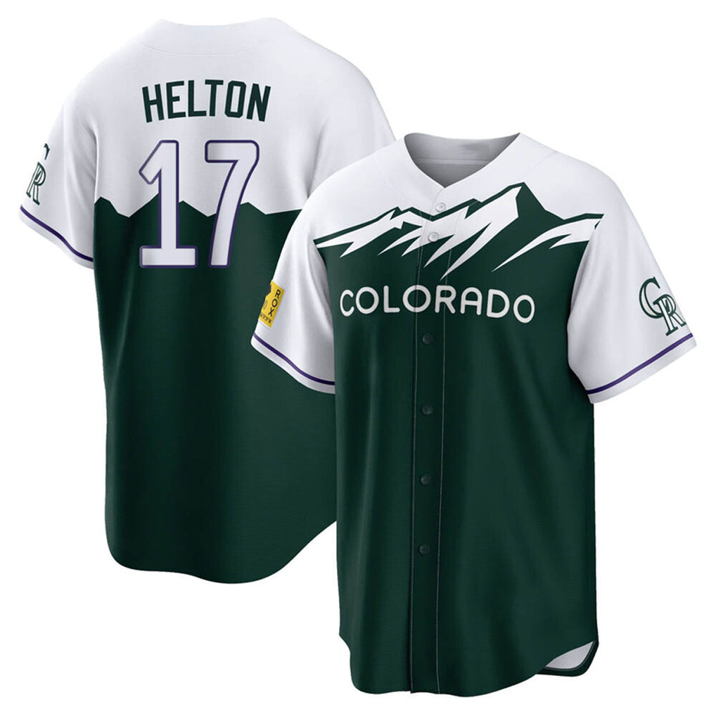 Rebec C.Rockies #17 Todd Helton Player Green City Connect Home Game Stitched Jerseys