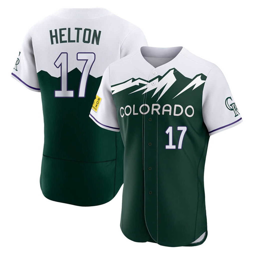 Rebec C.Rockies #17 Todd Helton Player Green City Connect Limited Elite Home Stitched Jerseys