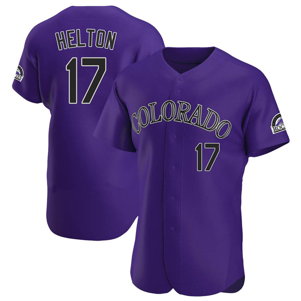 Rebec C.Rockies #17 Todd Helton Player Purple Limited Elite Home Stitched Jerseys