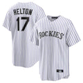 Rebec C.Rockies #17 Todd Helton Player White Game Home Stitched Jerseys
