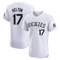 Rebec C.Rockies #17 Todd Helton Player White Limited Elite Home Stitched Jerseys