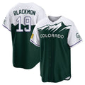 Rebec C.Rockies #19 Charlie Blackmon Player Green City Connect Home Game Stitched Jerseys