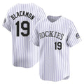 Rebec C.Rockies #19 Charlie Blackmon Player White Limited Home Stitched Jerseys