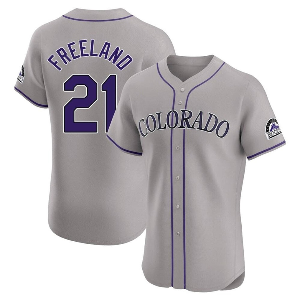 Rebec C.Rockies #21 Kyle Freeland Player Gray Limited Elite Home Stitched Jerseys