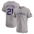 Rebec C.Rockies #21 Kyle Freeland Player Gray Limited Elite Home Stitched Jerseys