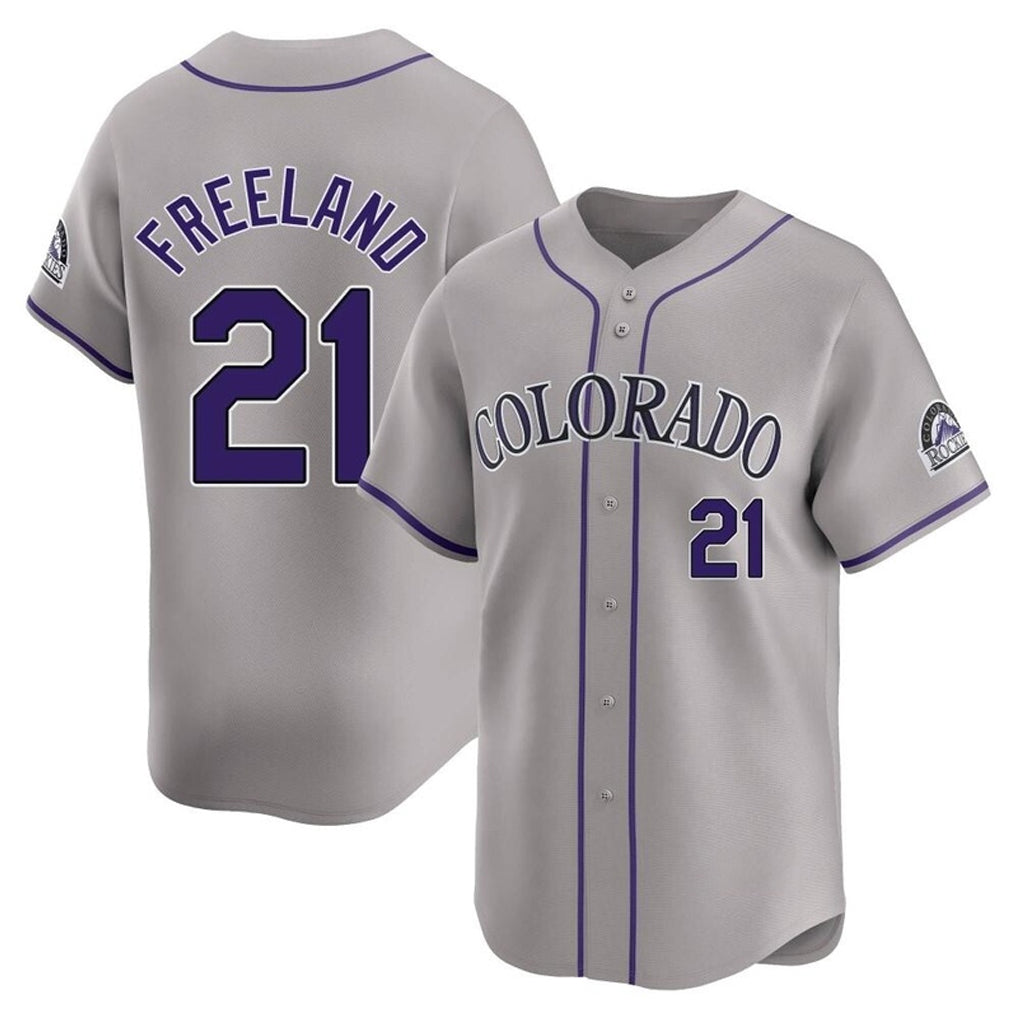 Rebec C.Rockies #21 Kyle Freeland Player Gray Limited Home Stitched Jerseys