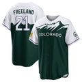 Rebec C.Rockies #21 Kyle Freeland Player Green City Connect Home Game Stitched Jerseys