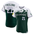 Rebec C.Rockies #21 Kyle Freeland Player Green City Connect Limited Elite Home Stitched Jerseys
