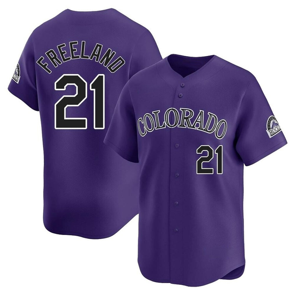 Rebec C.Rockies #21 Kyle Freeland Player Purple Limited Home Stitched Jerseys