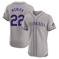 Rebec C.Rockies #22 Mickey Moniak Player Gray Limited Elite Home Stitched Jerseys