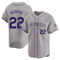 Rebec C.Rockies #22 Mickey Moniak Player Gray Limited Home Stitched Jerseys