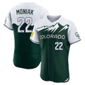 Rebec C.Rockies #22 Mickey Moniak Player Green City Connect Limited Elite Home Stitched Jerseys