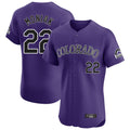 Rebec C.Rockies #22 Mickey Moniak Player Purple Limited Elite Home Stitched Jerseys