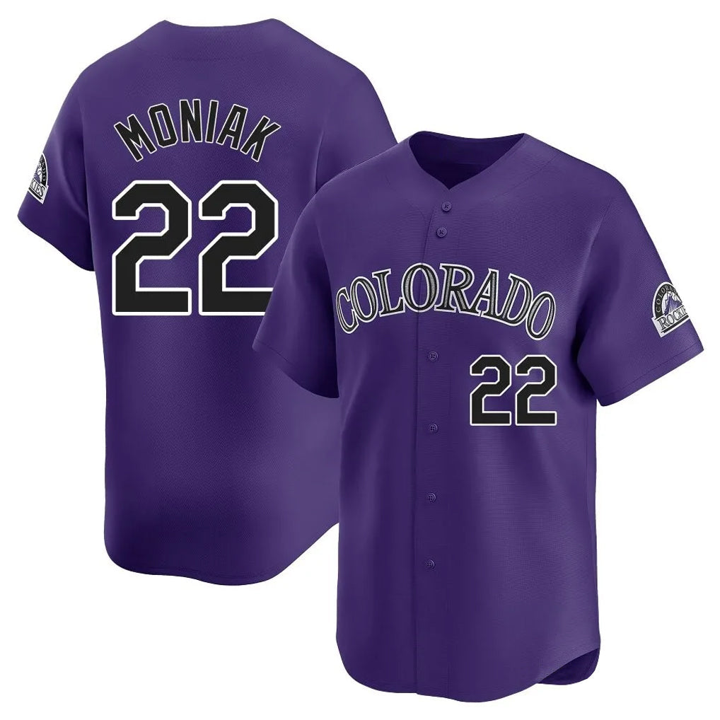 Rebec C.Rockies #22 Mickey Moniak Player Purple Limited Home Stitched Jerseys
