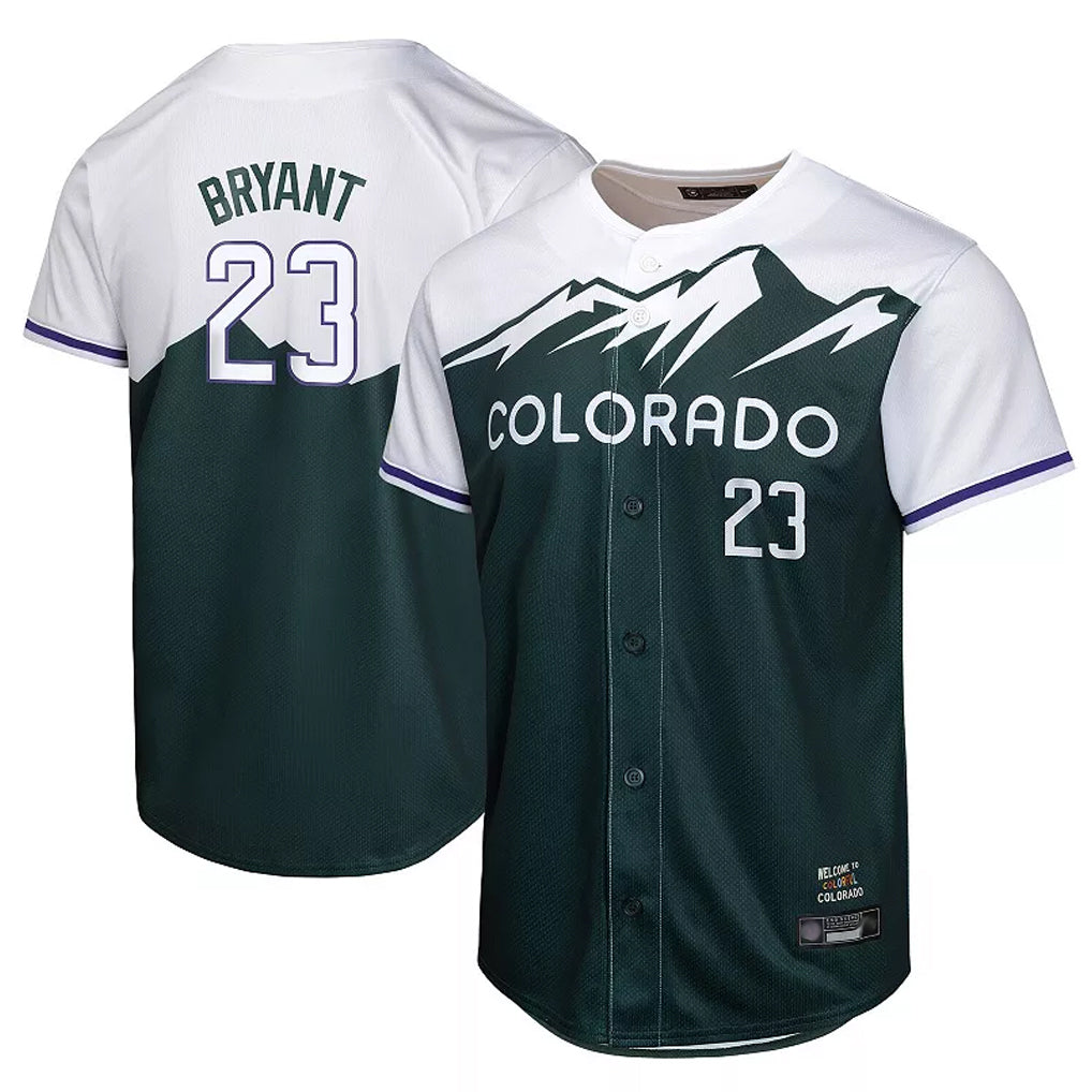Rebec C.Rockies #23 Kris Bryant Player Green City Connect Limited Home Game Stitched Jerseys