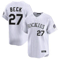 Rebec C.Rockies #27 Jordan Beck Player White Limited Home Stitched Jerseys