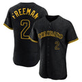 Rebec C.Rockies #2 Tyler Freeman Player Black Snake Skin City Limited Elite Home Stitched Jerseys