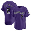 Rebec C.Rockies #2 Tyler Freeman Player Purple Limited Home Stitched Jerseys