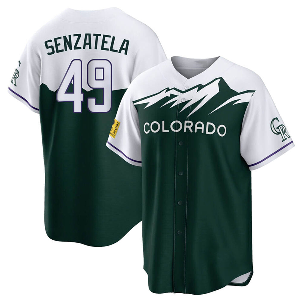 Rebec C.Rockies #49 Antonio Senzatela Player Green City Connect Home Game Stitched Jerseys