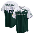 Rebec C.Rockies #49 Antonio Senzatela Player Green City Connect Home Game Stitched Jerseys