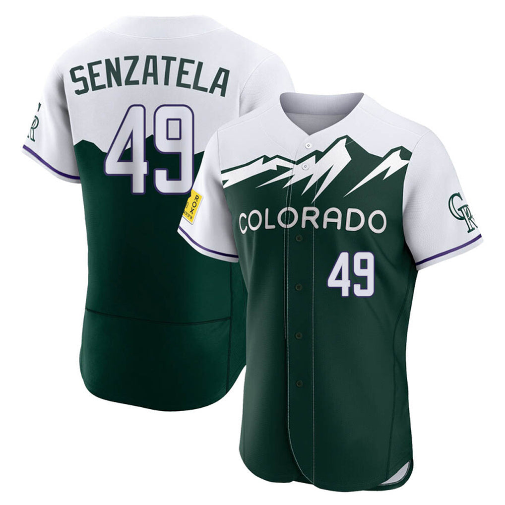 Rebec C.Rockies #49 Antonio Senzatela Player Green City Connect Limited Elite Home Stitched Jerseys