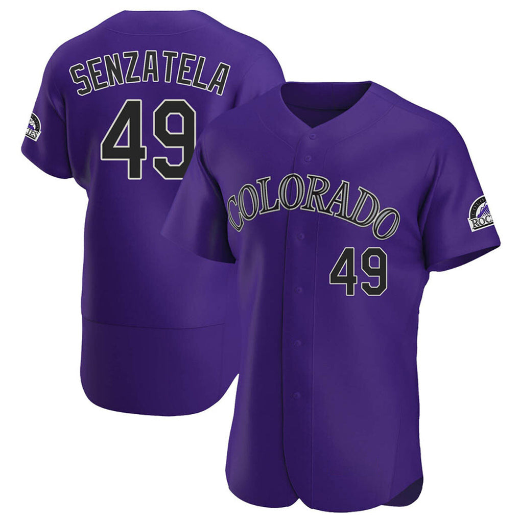 Rebec C.Rockies #49 Antonio Senzatela Player Purple Limited Elite Home Stitched Jerseys