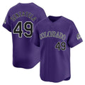 Rebec C.Rockies #49 Antonio Senzatela Player Purple Limited Home Stitched Jerseys