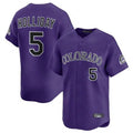 Rebec C.Rockies #5 Matt Holliday Player Purple Limited Home Stitched Jerseys