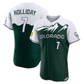 Rebec C.Rockies #7 Matt Holliday Player Green City Connect Limited Elite Home Stitched Jerseys
