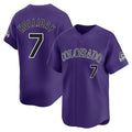 Rebec C.Rockies #7 Matt Holliday Player Purple Limited Home Stitched Jerseys
