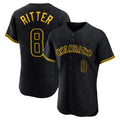 Rebec C.Rockies #8 Ryan Ritter Player Black Snake Skin City Limited Elite Home Stitched Jerseys