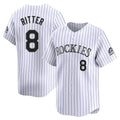 Rebec C.Rockies #8 Ryan Ritter Player White Limited Home Stitched Jerseys