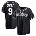 Rebec C.Rockies #9 Brenton Doyle Player Black Fashion Out Home Game Stitched Jerseys