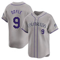 Rebec C.Rockies #9 Brenton Doyle Player Gray Limited Home Stitched Jerseys