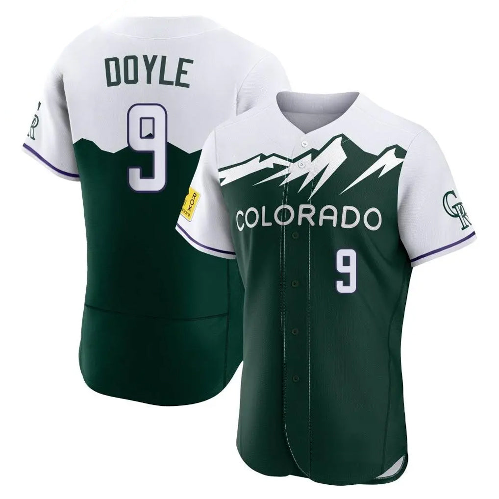 Rebec C.Rockies #9 Brenton Doyle Player Green City Connect Limited Elite Home Stitched Jerseys