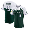 Rebec C.Rockies #9 Brenton Doyle Player Green City Connect Limited Elite Home Stitched Jerseys