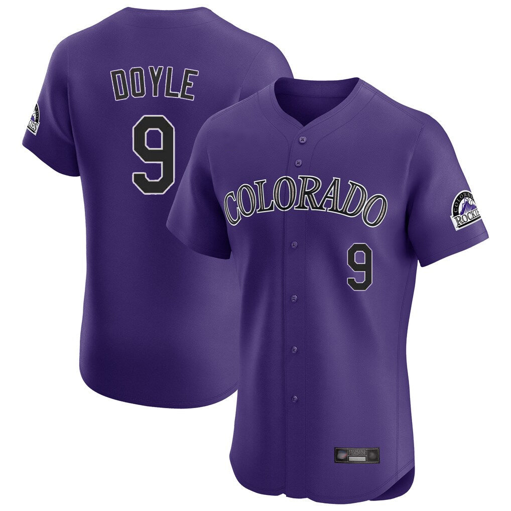 Rebec C.Rockies #9 Brenton Doyle Player Purple Limited Elite Home Stitched Jerseys