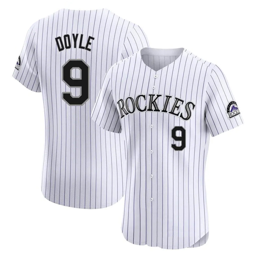 Rebec C.Rockies #9 Brenton Doyle Player White Limited Elite Home Stitched Jerseys