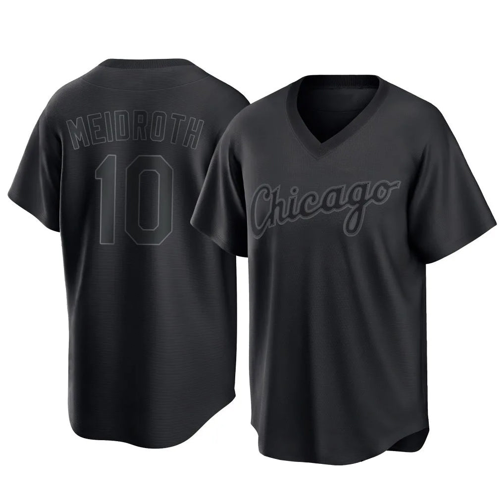 Rebec C.White Sox #10 Chase Meidroth Player Black T-shirt Home Game Stitched Jerseys