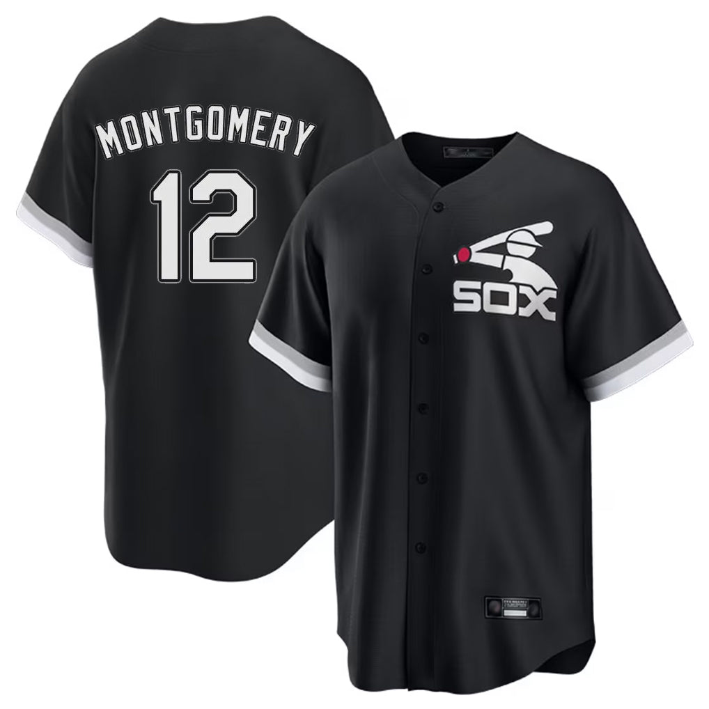 Rebec C.White Sox #12 Colson Montgomery Player Black Spring Training Game Stitched Jerseys