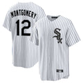 Rebec C.White Sox #12 Colson Montgomery Player White Stripe Home Game Stitched Jerseys