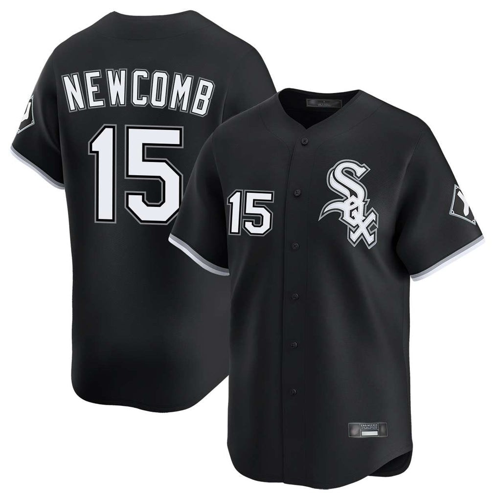 Rebec C.White Sox #15 Sean Newcomb Player Black Limited Home Stitched Jerseys